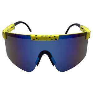 6161 | Yellow Sport Wrap Sunglasses